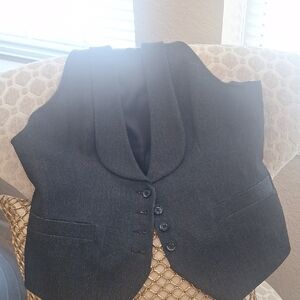 Stylish Black Button-Up Vest
